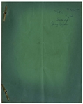 Moe Howard's 10pp. Script Dated April 1953 for The Three Stooges Film ''Pals and Gals'', Working Title ''Cuckoo Westerners'' -- Moe's Notes on Back Cover -- With Extra 2pp. Shot List -- Very Good